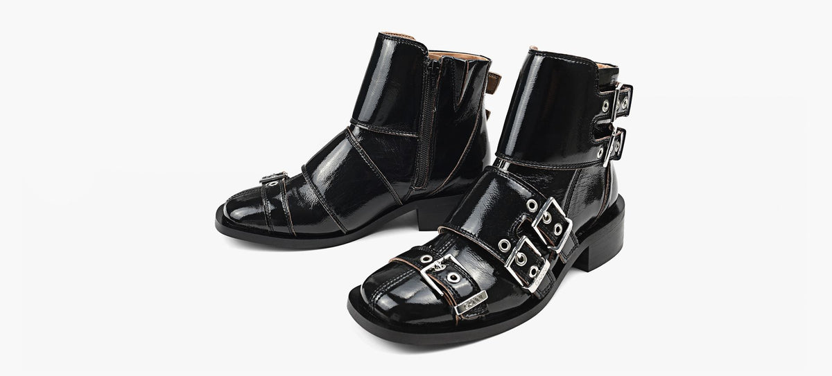 GANNI FEMININEBUCKLEBOOT in BLACK view 4