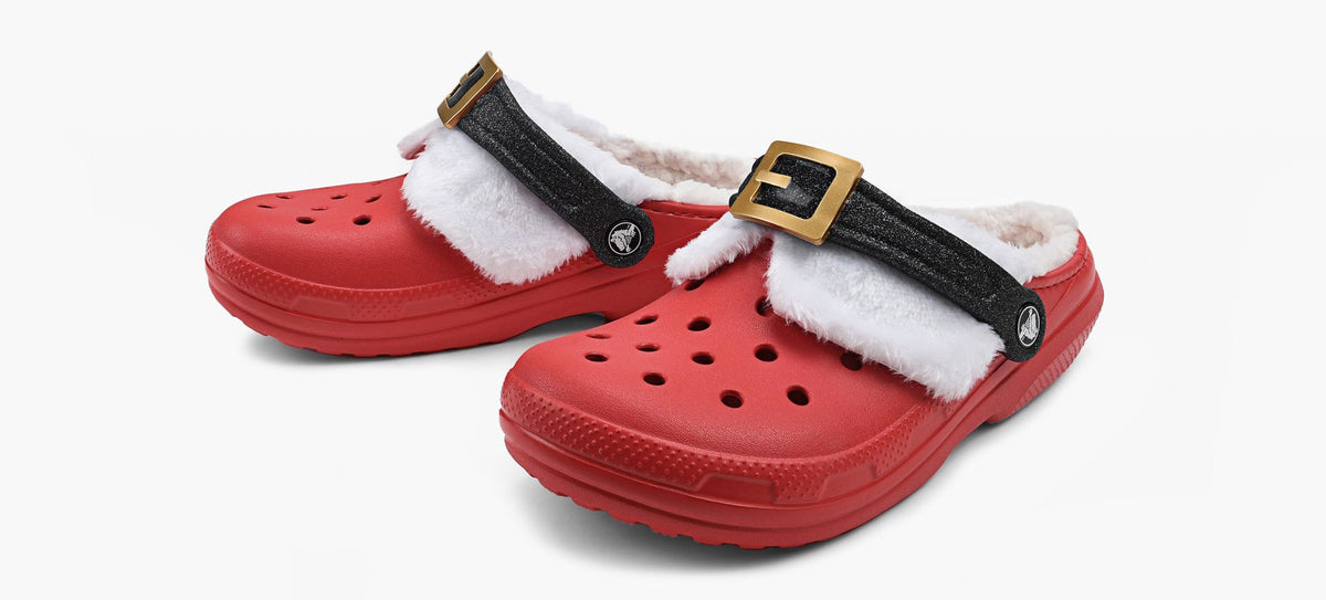 CROCS CLASSICLINEDSANTACLOG in RED view 4