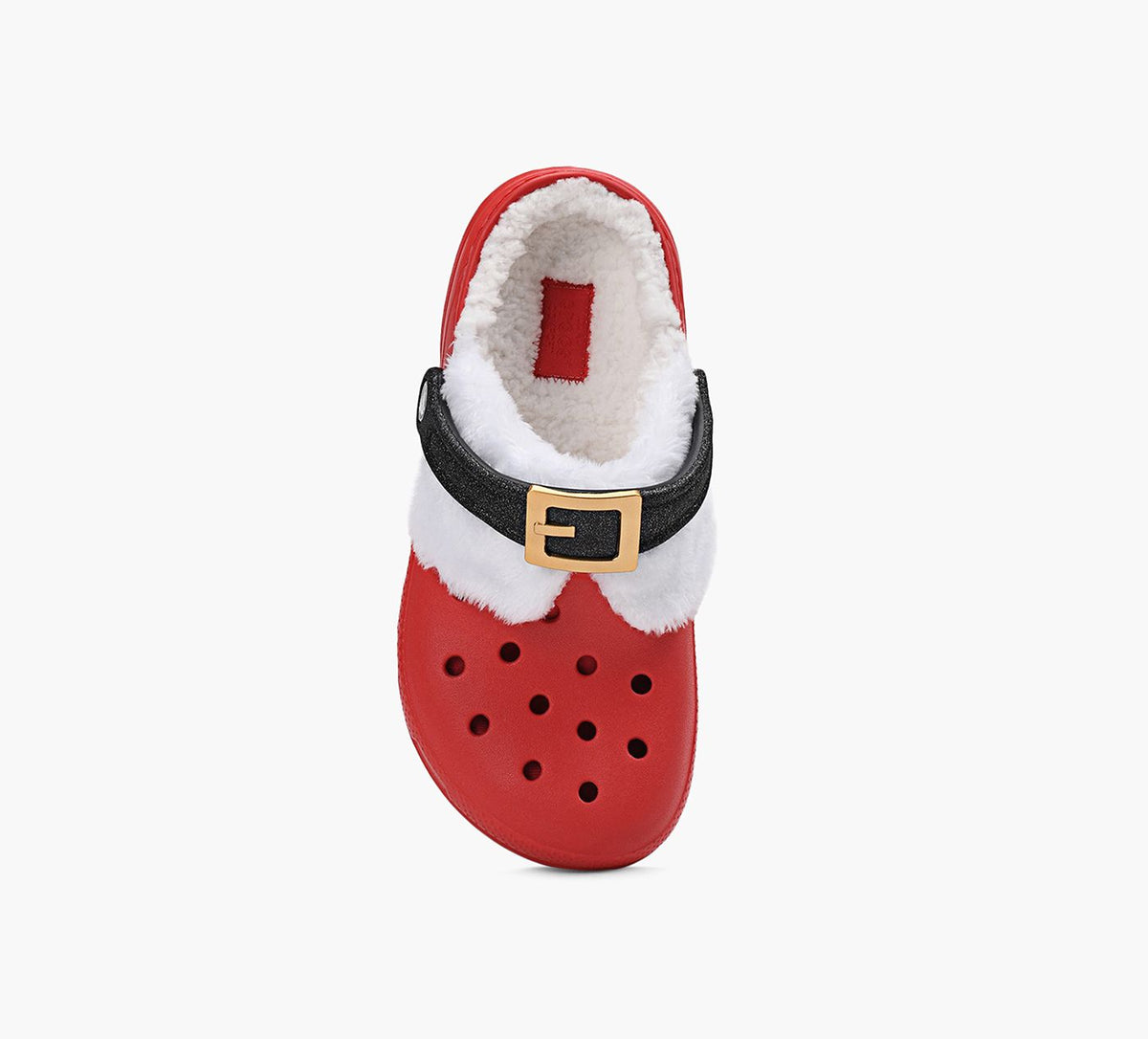 CROCS CLASSICLINEDSANTACLOG in RED view 1c