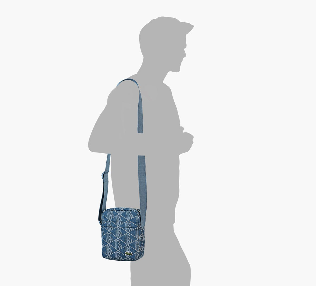 LACOSTE THEBLENDVERTICALCAMERABAG in BLUE view 2