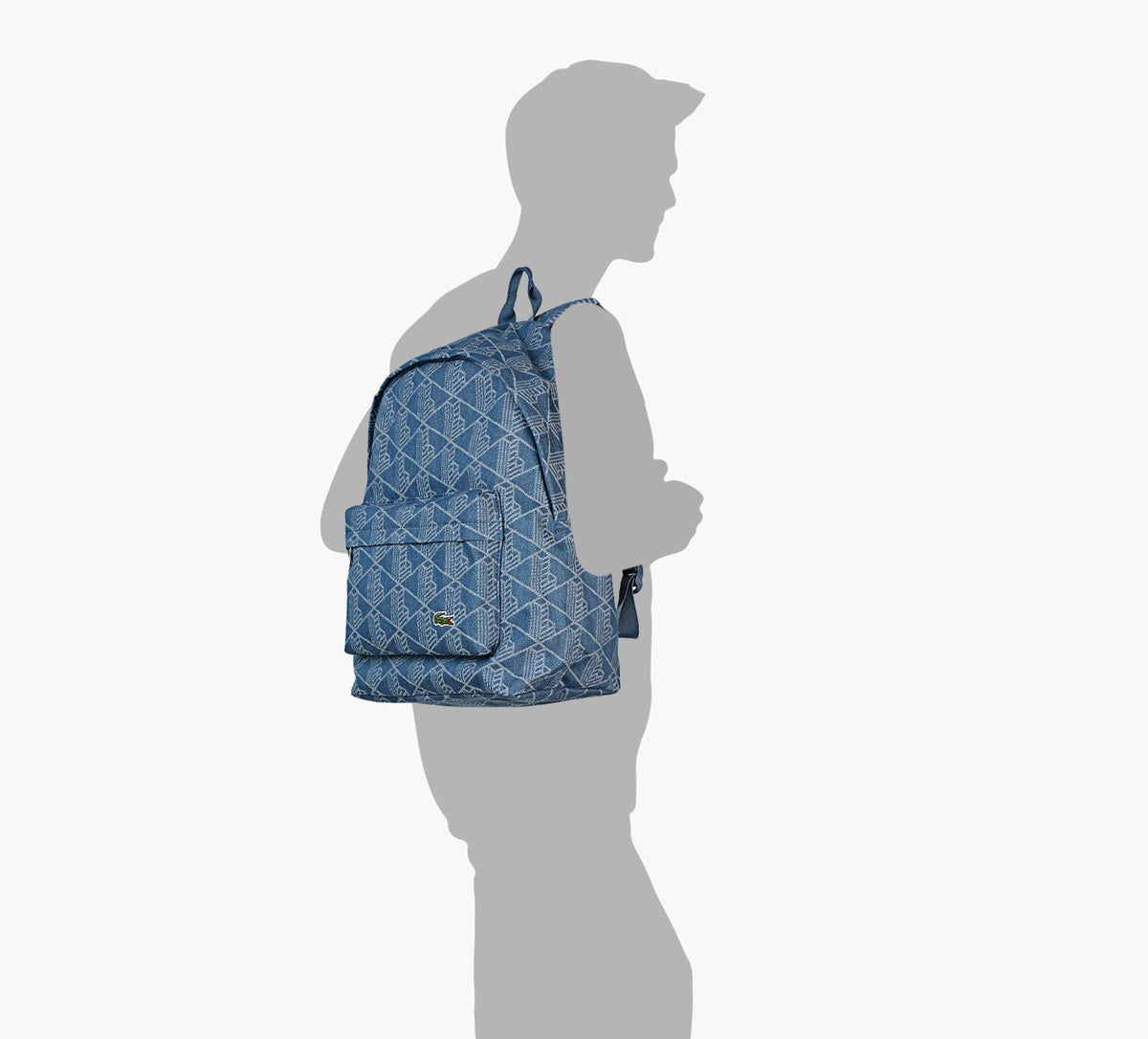 LACOSTE SACDOSJACQUARDDENIMNEOCROC en BLEU vue 2