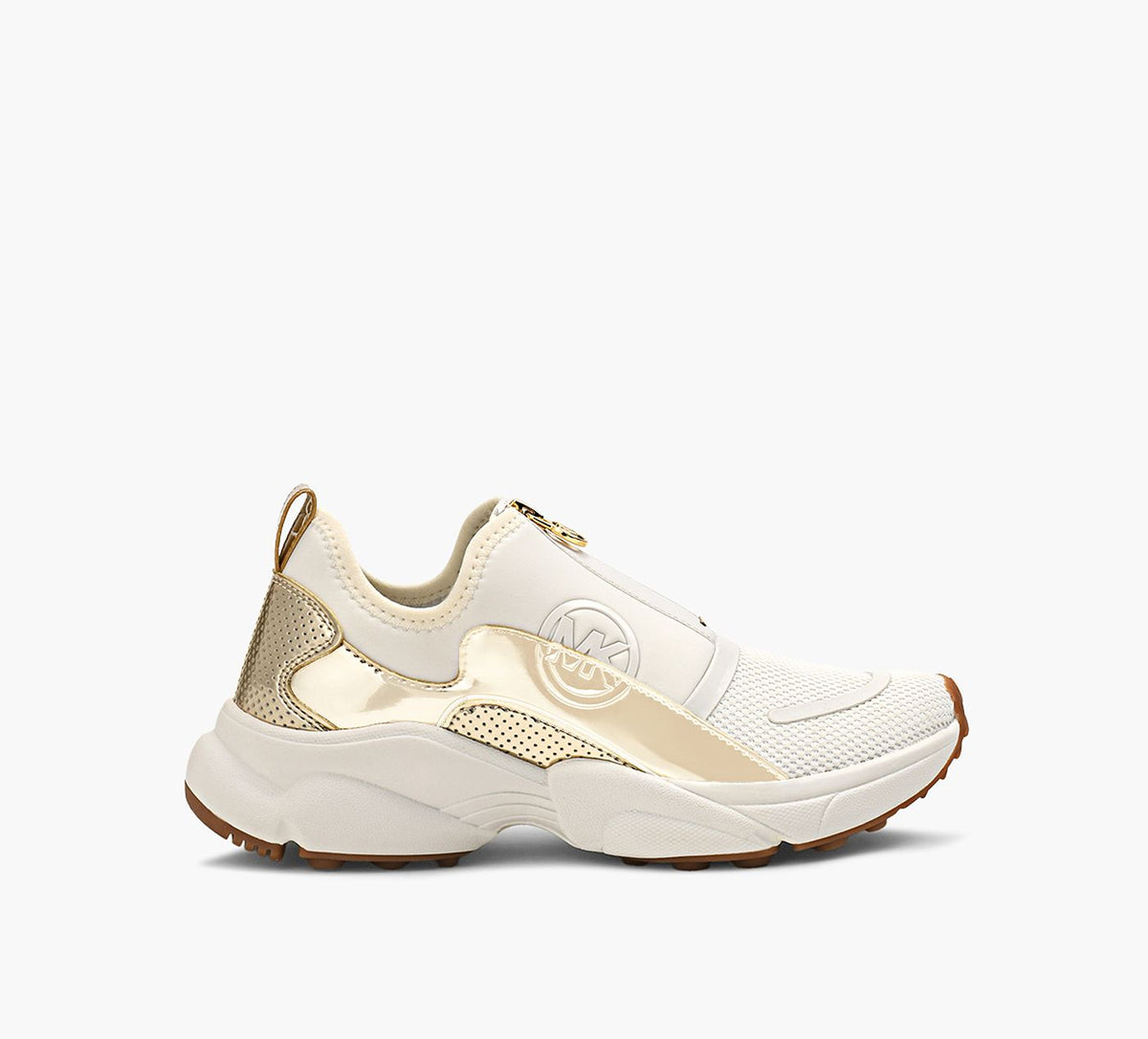 MICHAEL KORS BASKETENTRICOTZIPSAMI en BLANC