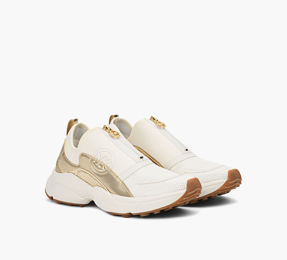 MICHAEL KORS BASKETENTRICOTZIPSAMI en BLANC vue 2