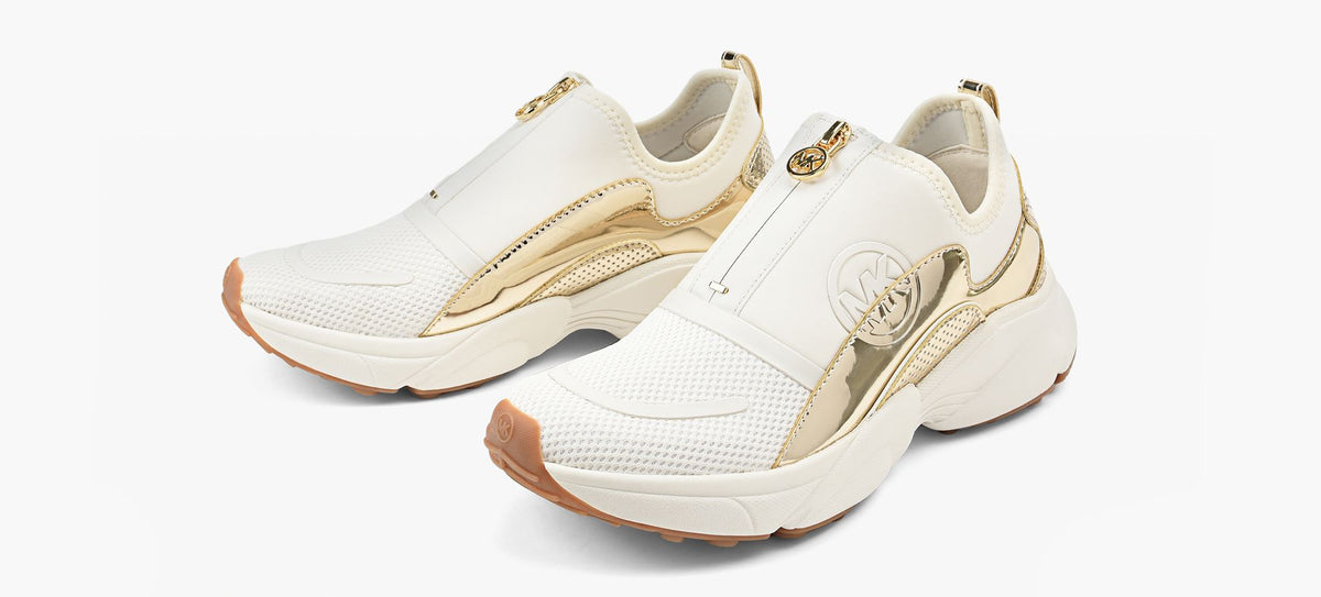 MICHAEL KORS BASKETENTRICOTZIPSAMI en BLANC vue 4