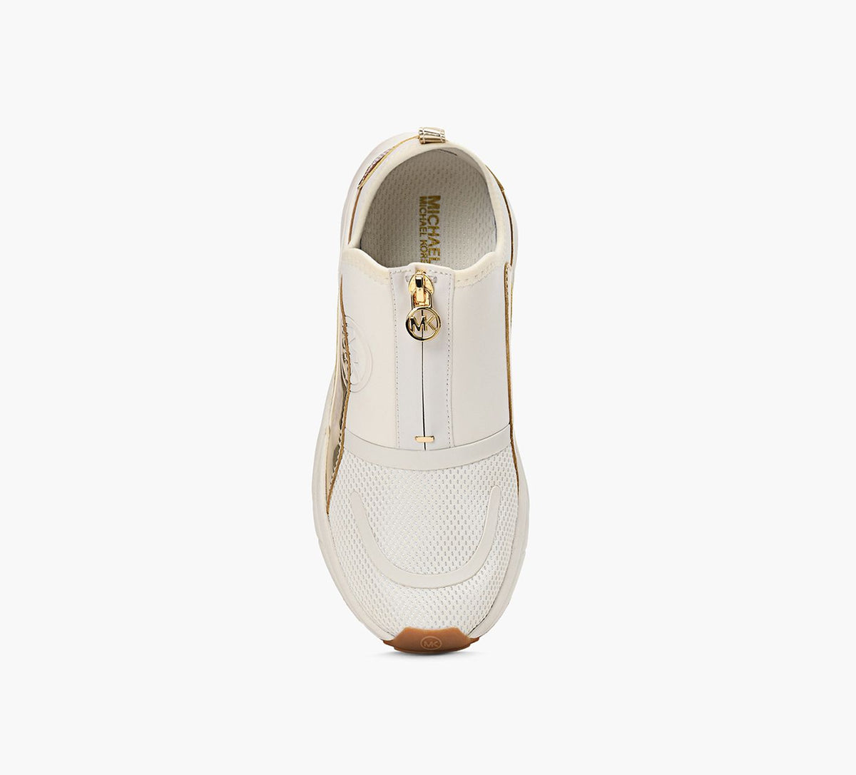 MICHAEL KORS BASKETENTRICOTZIPSAMI en BLANC vue 1c