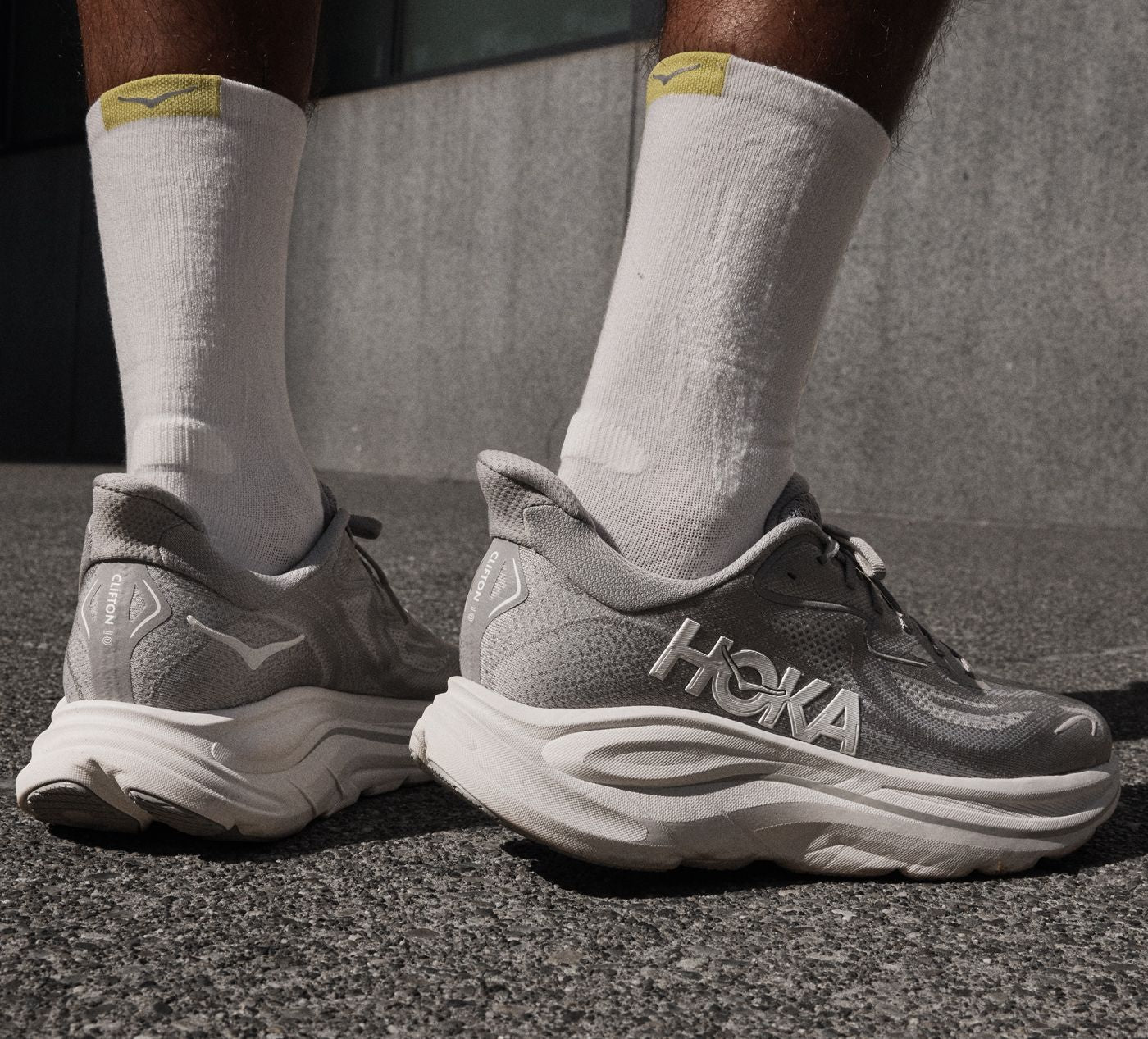 HOKA CLIFTON10 in GREY view 8