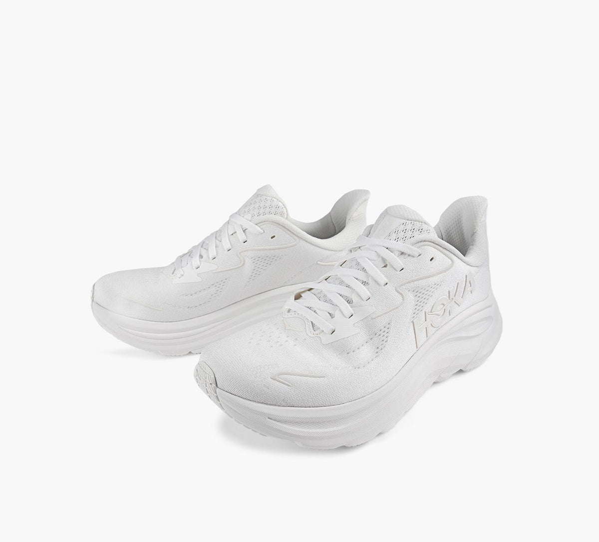 HOKA CLIFTON10 in WHITE view 4