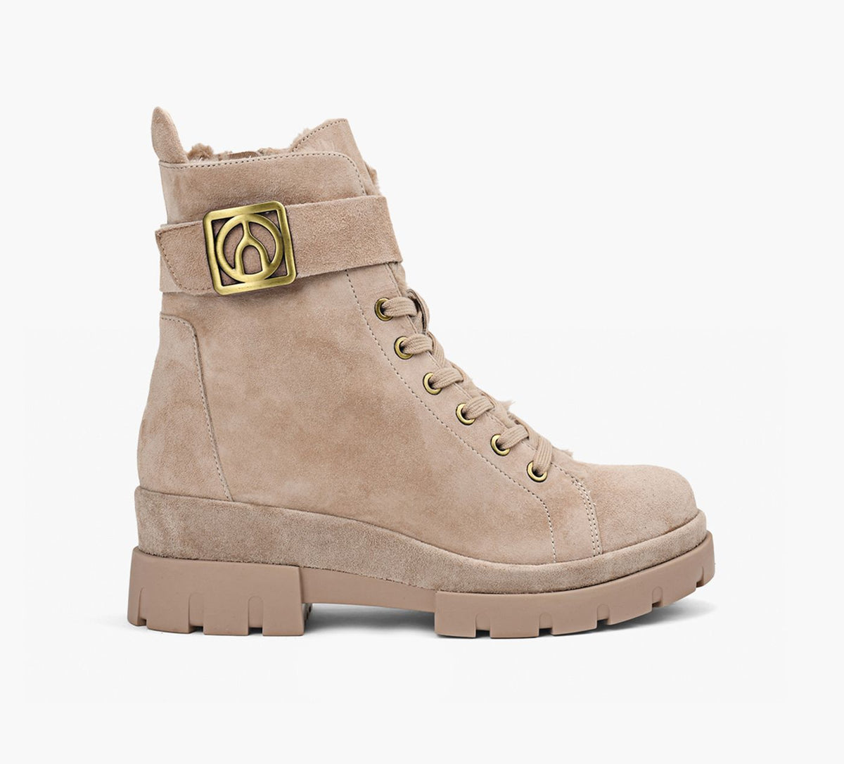 WISHBONE FLORIAFURBOOTIE in TAUPE