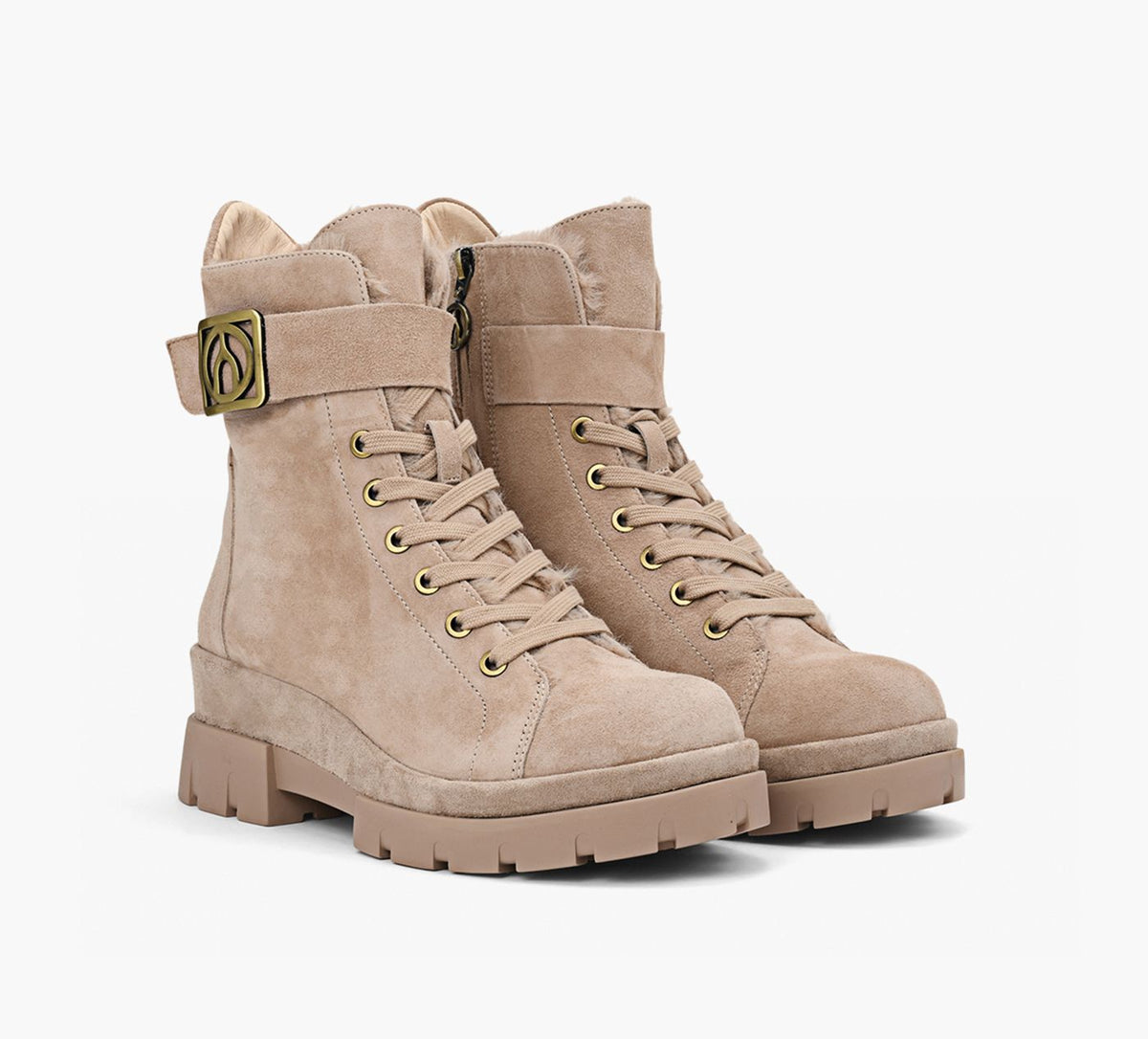 WISHBONE FLORIAFURBOOTIE in TAUPE view 2