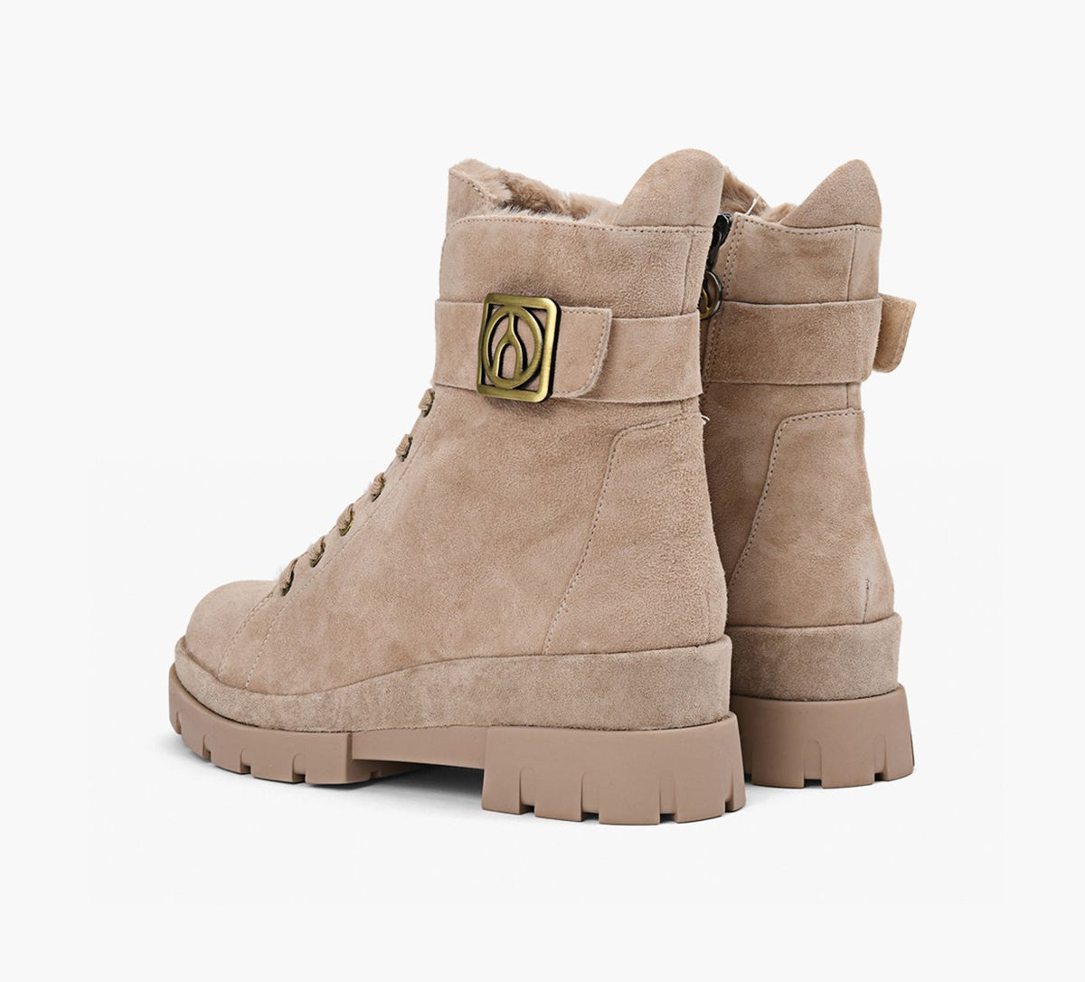 WISHBONE FLORIAFURBOOTIE in TAUPE view 3