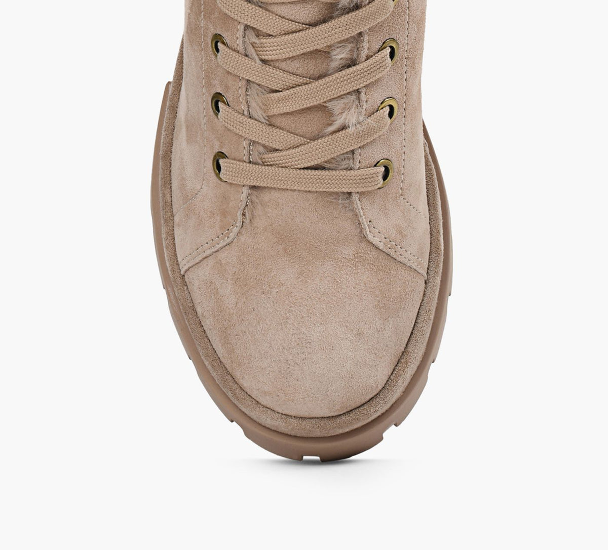 WISHBONE FLORIAFURBOOTIE in TAUPE view 1c