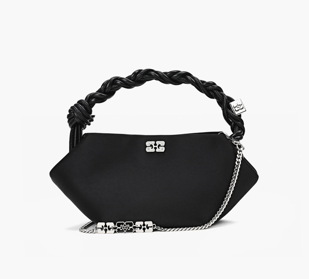 GANNI MINISACBOUSOIRSATIN en NOIR