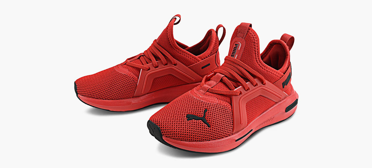 PUMA BASKETSOFTRIDEENZO5 en ROUGE vue 4