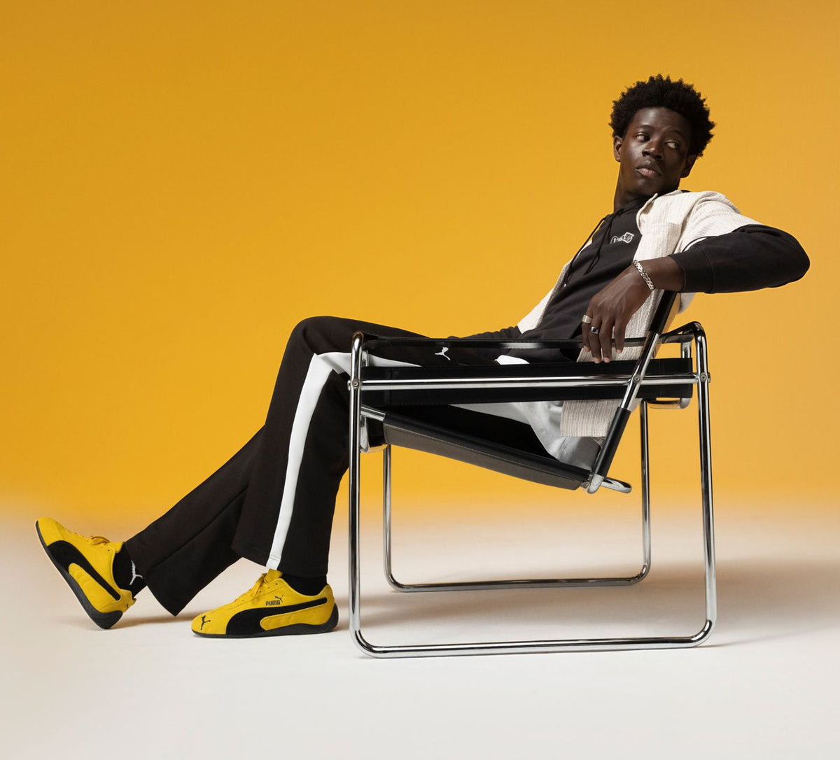 PUMA BASKETSSPEEDCATOG en JAUNE vue 7