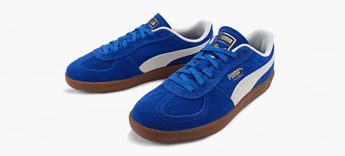 PUMA BASKETSPALERMOPREMIUMENSUDE en BLEU vue 4