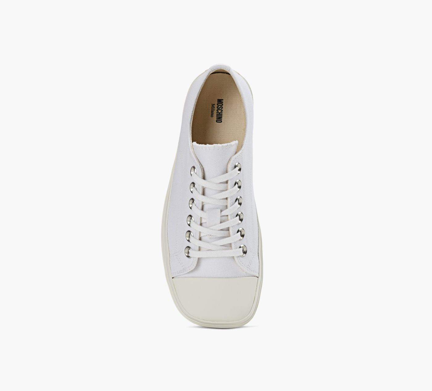 MOSCHINO BASKETEDGE en BLANC vue 1c