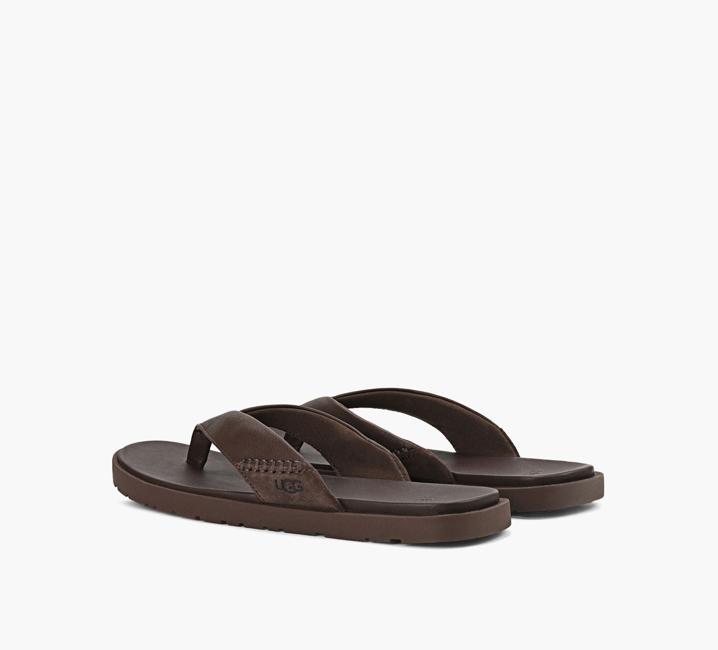 UGG SEASIDEFLIPLEATHER in BROWN view 3