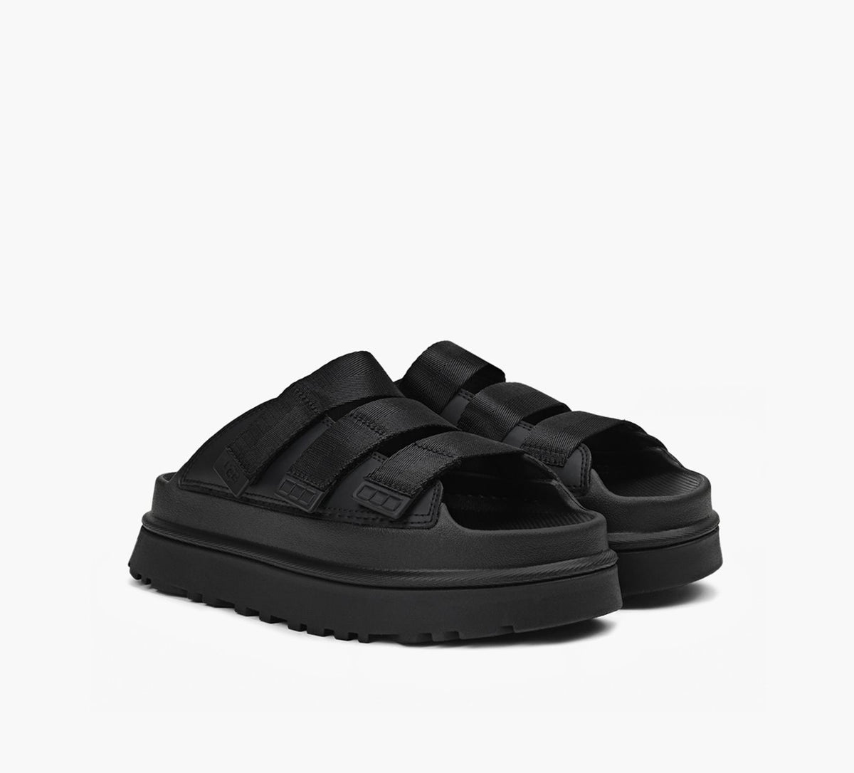 UGG GOLDENGLOWSLIDE in BLACK view 2