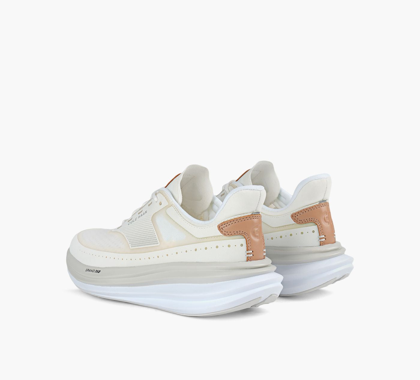 COLE HAAN GRANDPROQUADSTARRUNNINGSNEAKER in WHITE view 3