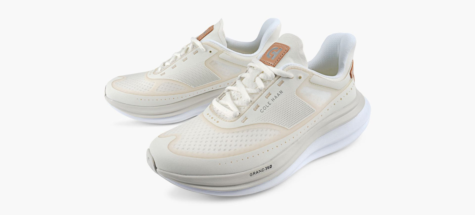COLE HAAN GRANDPROQUADSTARRUNNINGSNEAKER in WHITE view 4