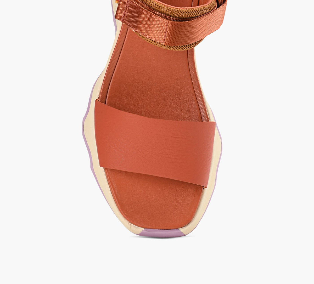 SOREL KINETICIMPACTSANDALEBRIDEENY en ORANGE vue 1c