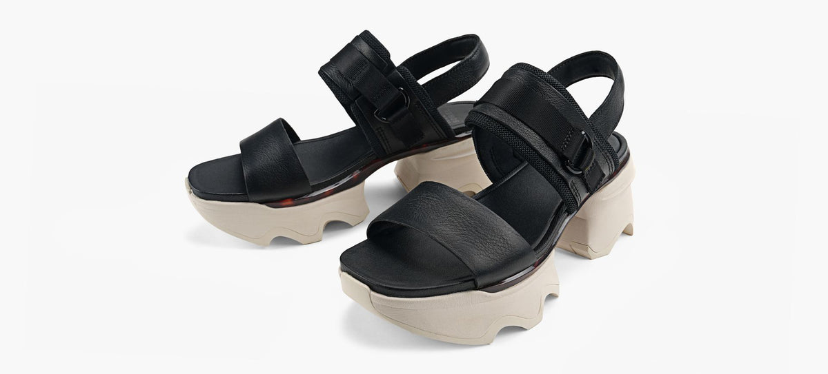 SOREL KINETICIMPACTSLINGBACKHEELSANDAL in BLACK view 4