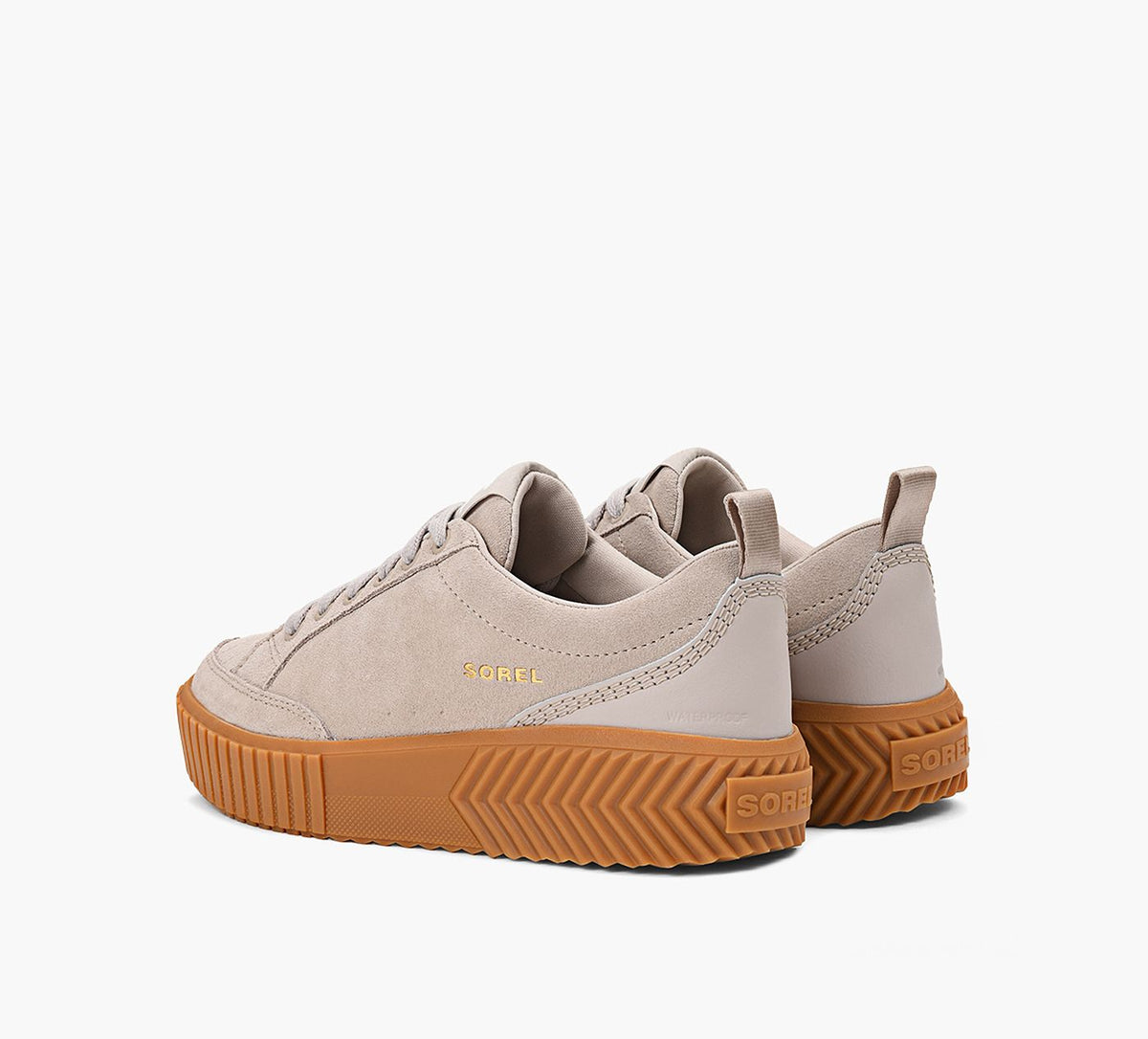 SOREL BASKETSONAAVELOWIMPERMABLES en TAUPE vue 3