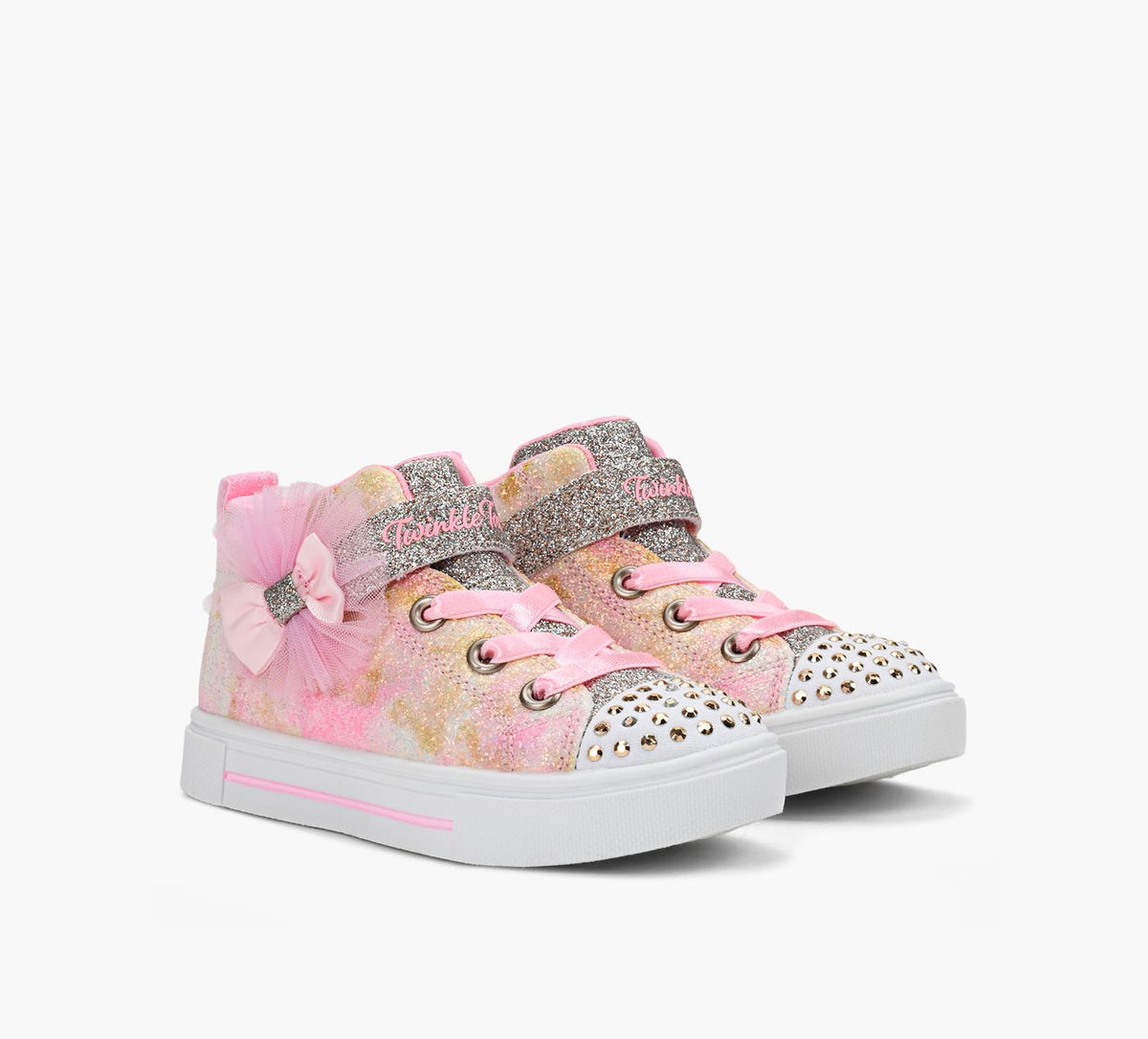 SKECHERS BASKETSTWINKLETOESTWINKLESPARKS en ROSE PALE vue 2