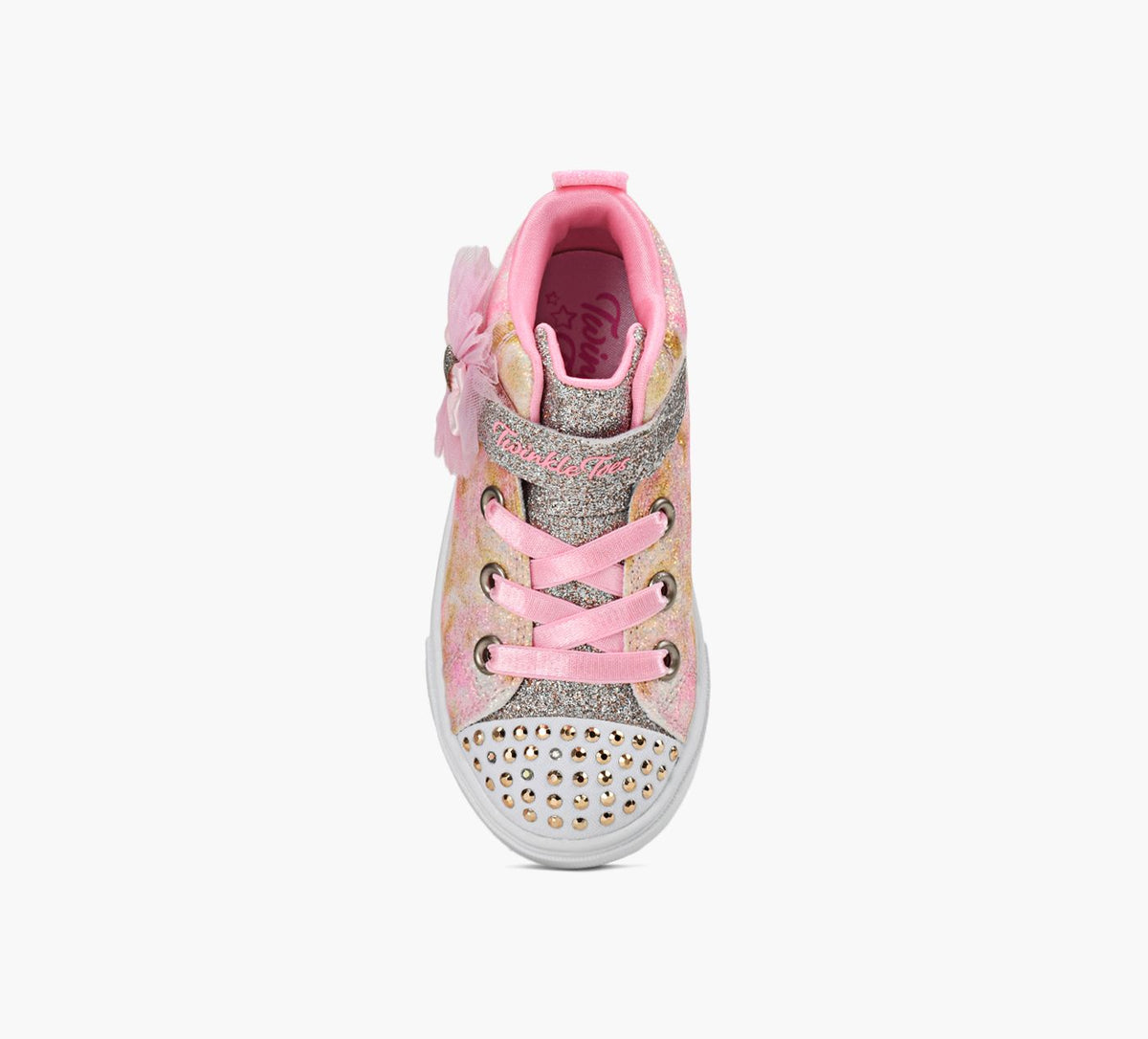 SKECHERS BASKETSTWINKLETOESTWINKLESPARKS en ROSE PALE vue 1c