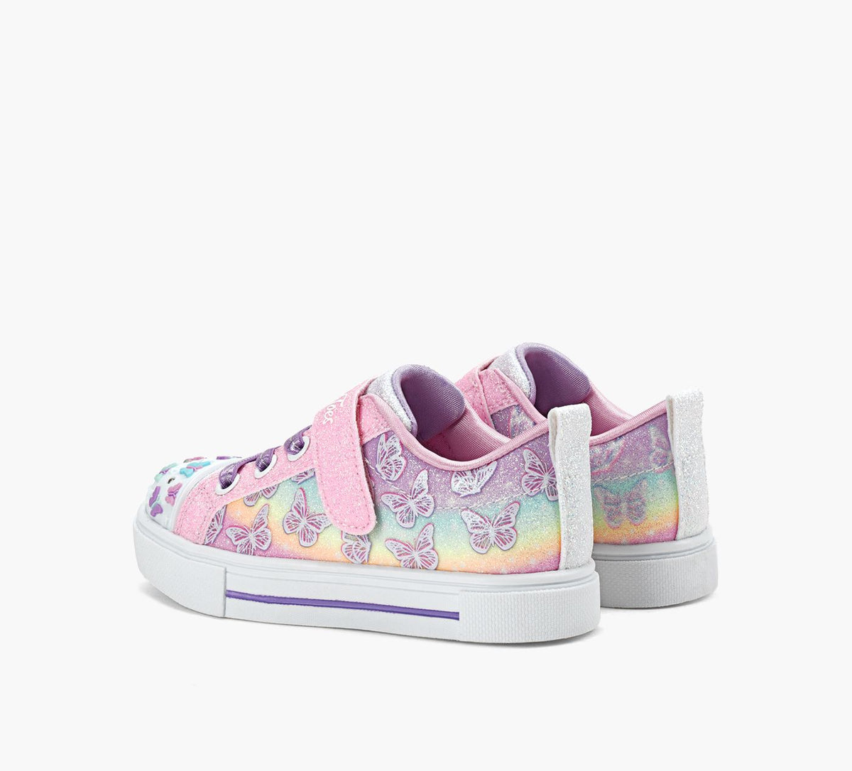 SKECHERS BASKETSTWINKLETOESTWINKLESPARKS en ROSE PALE vue 3