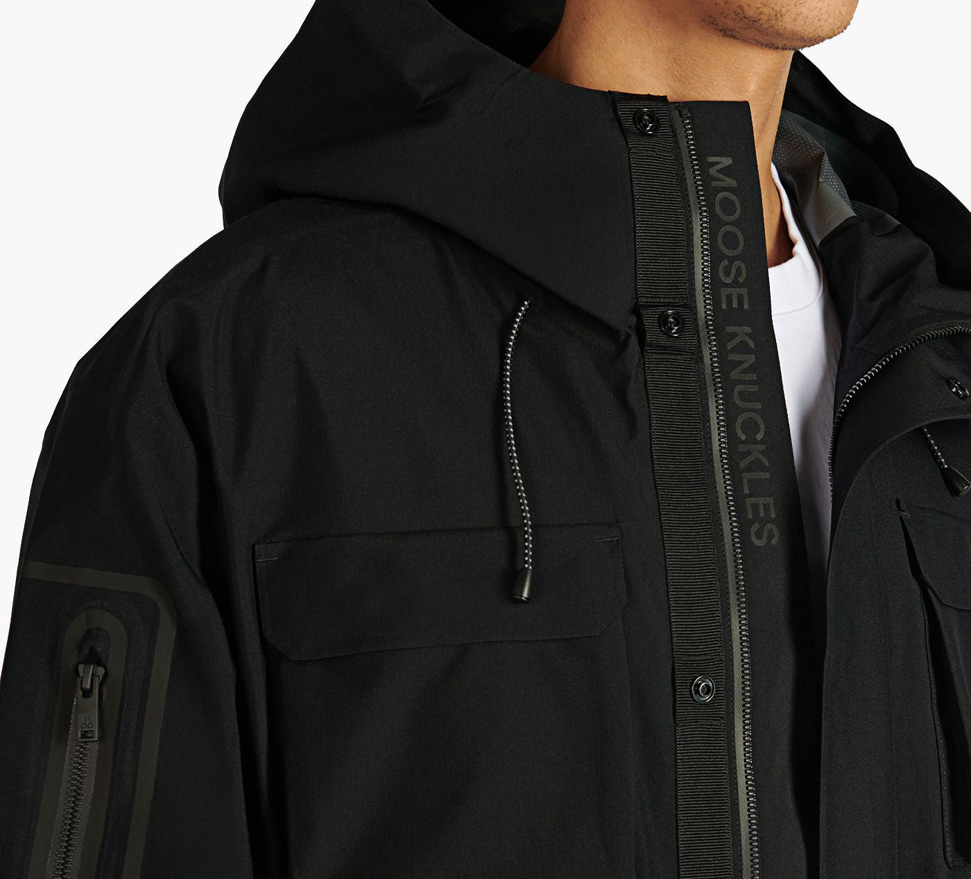 MOOSE KNUCKLES MANSFIELDRAINJACKET in BLACK view 1c