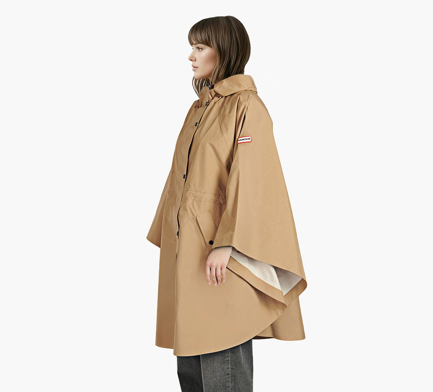 HUNTER ROSERAINBONDEDNOVELTYCAPE in TAN view 2