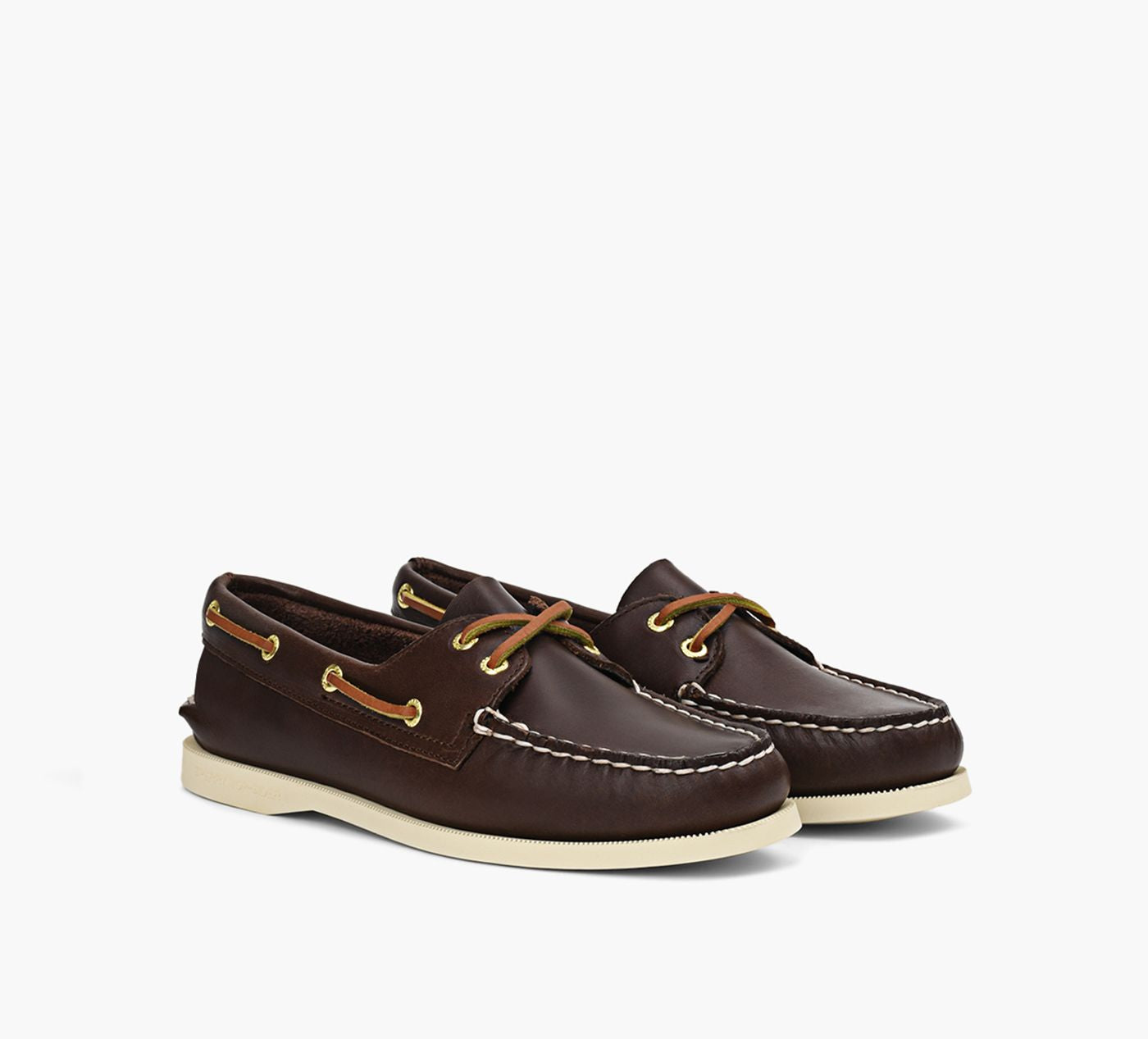 SPERRY CHAUSSURESBATEAU2OEILLETSAUTHENTICORIGINAL en BRUN vue 2