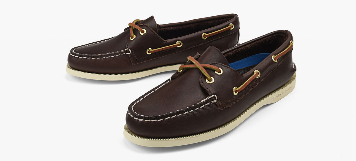 SPERRY CHAUSSURESBATEAU2OEILLETSAUTHENTICORIGINAL en BRUN vue 4