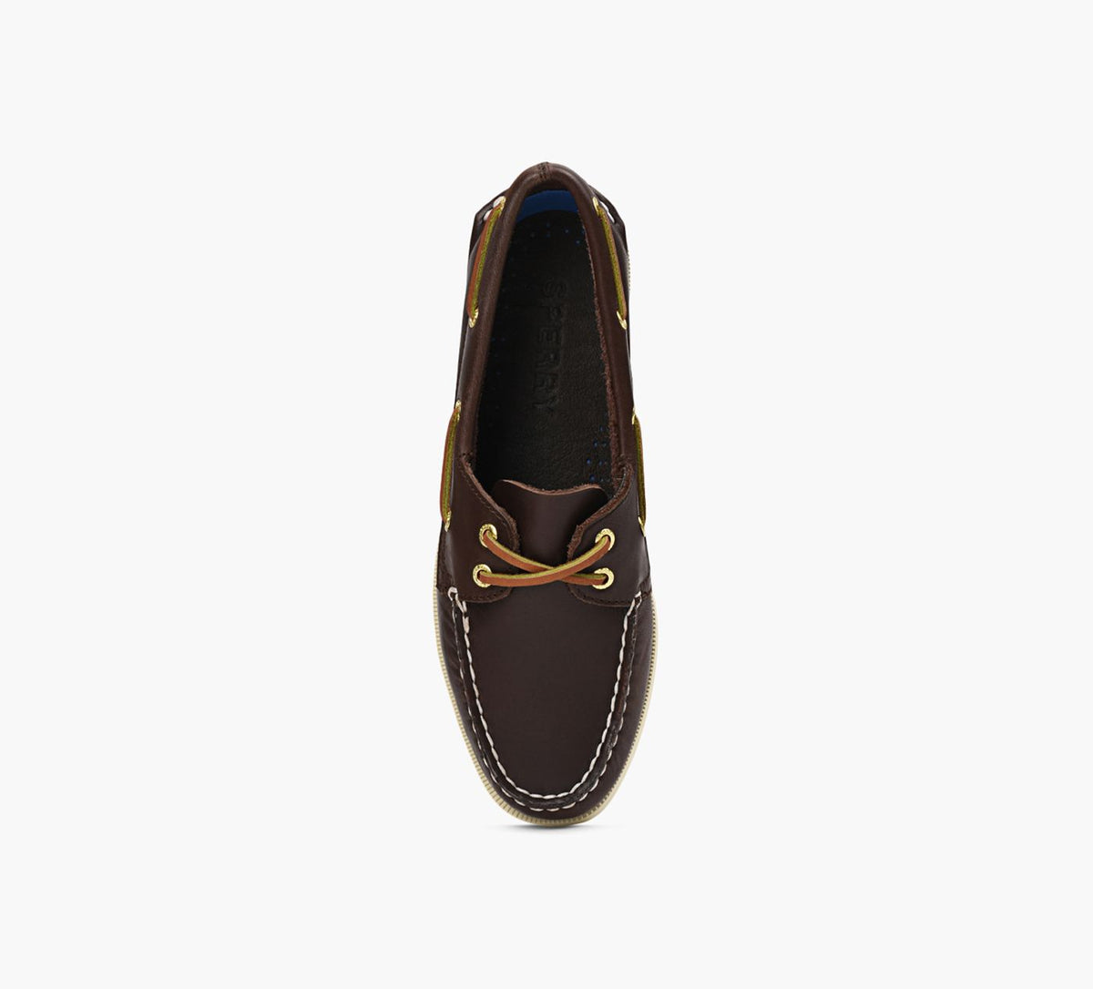SPERRY CHAUSSURESBATEAU2OEILLETSAUTHENTICORIGINAL en BRUN vue 1c