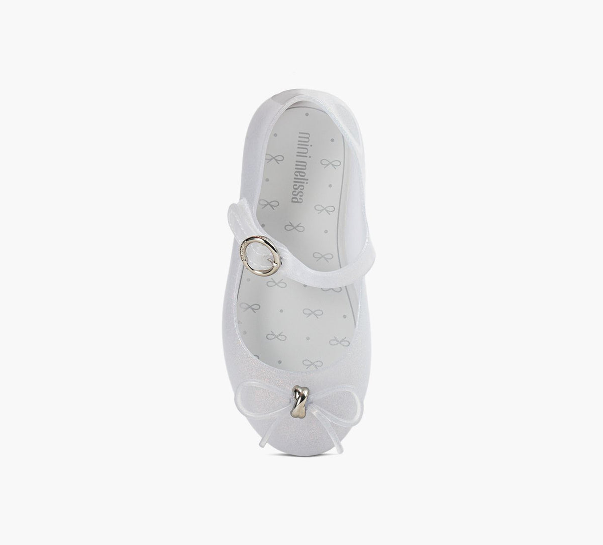 MINI MELISSA BALLERINESWEETLOVE en BLANC vue 1c