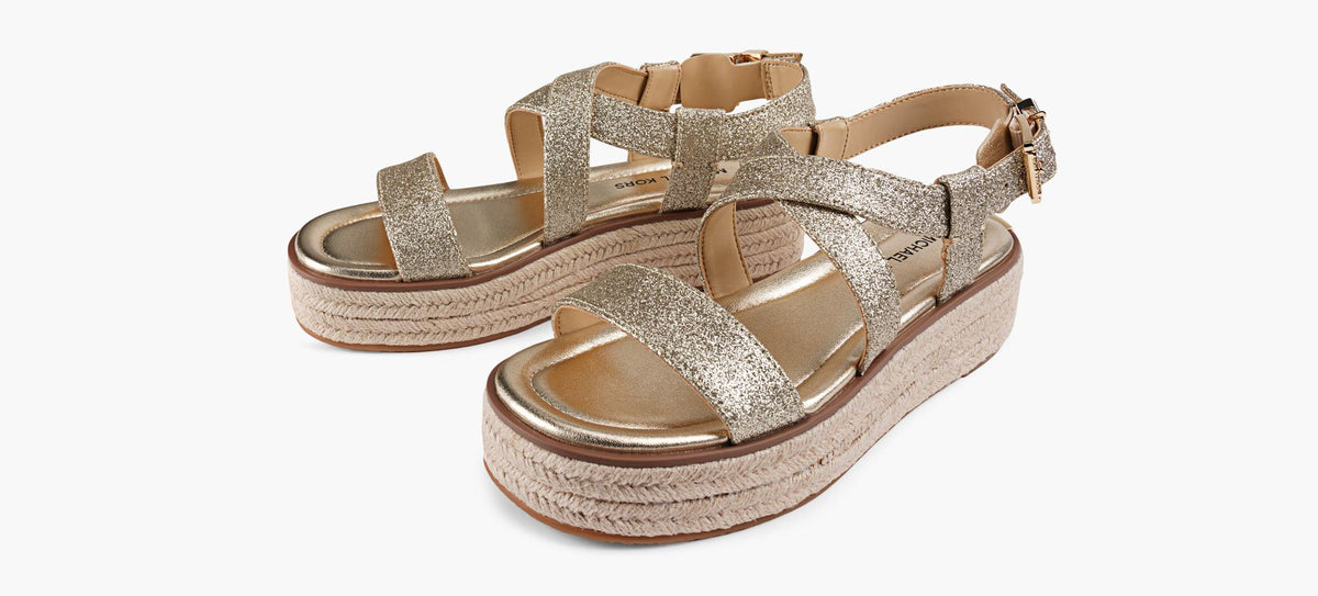 MICHAEL KORS SANDALEESPADRILLELYNN en OR vue 4