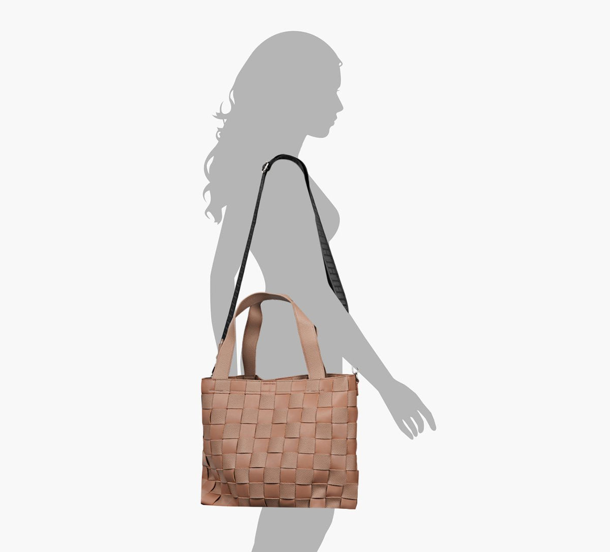 ILSE JACOBSEN SQUAREBRAIDTOTEBAG in BEIGE view 2