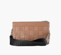 ILSE JACOBSEN SQUAREBRAIDSHOULDERBAG in TAN