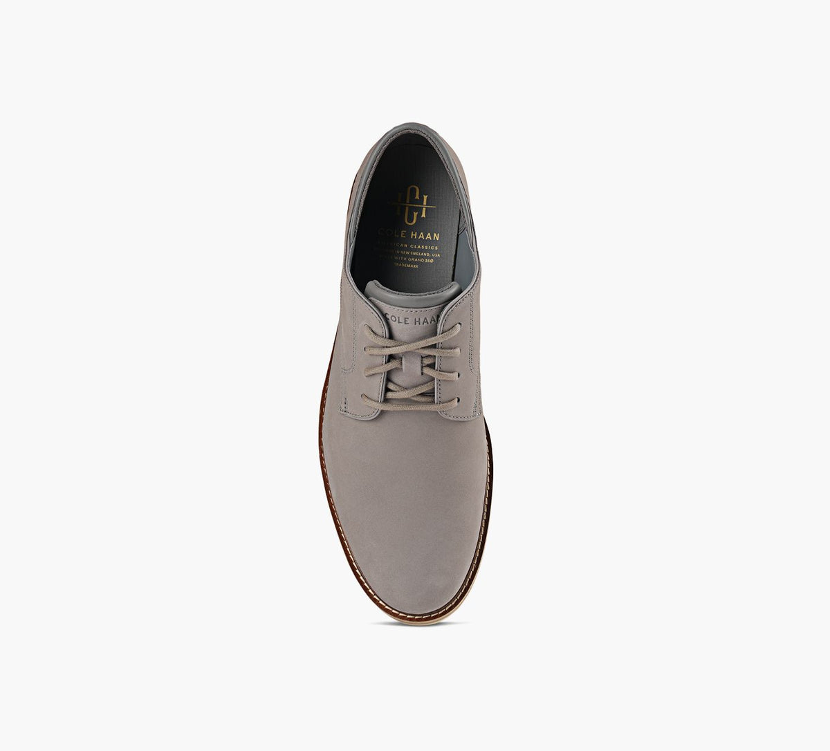 COLE HAAN AMERICANCLASSICSMONTROSEPLAINTOEOXFORDS in GREY view 1c