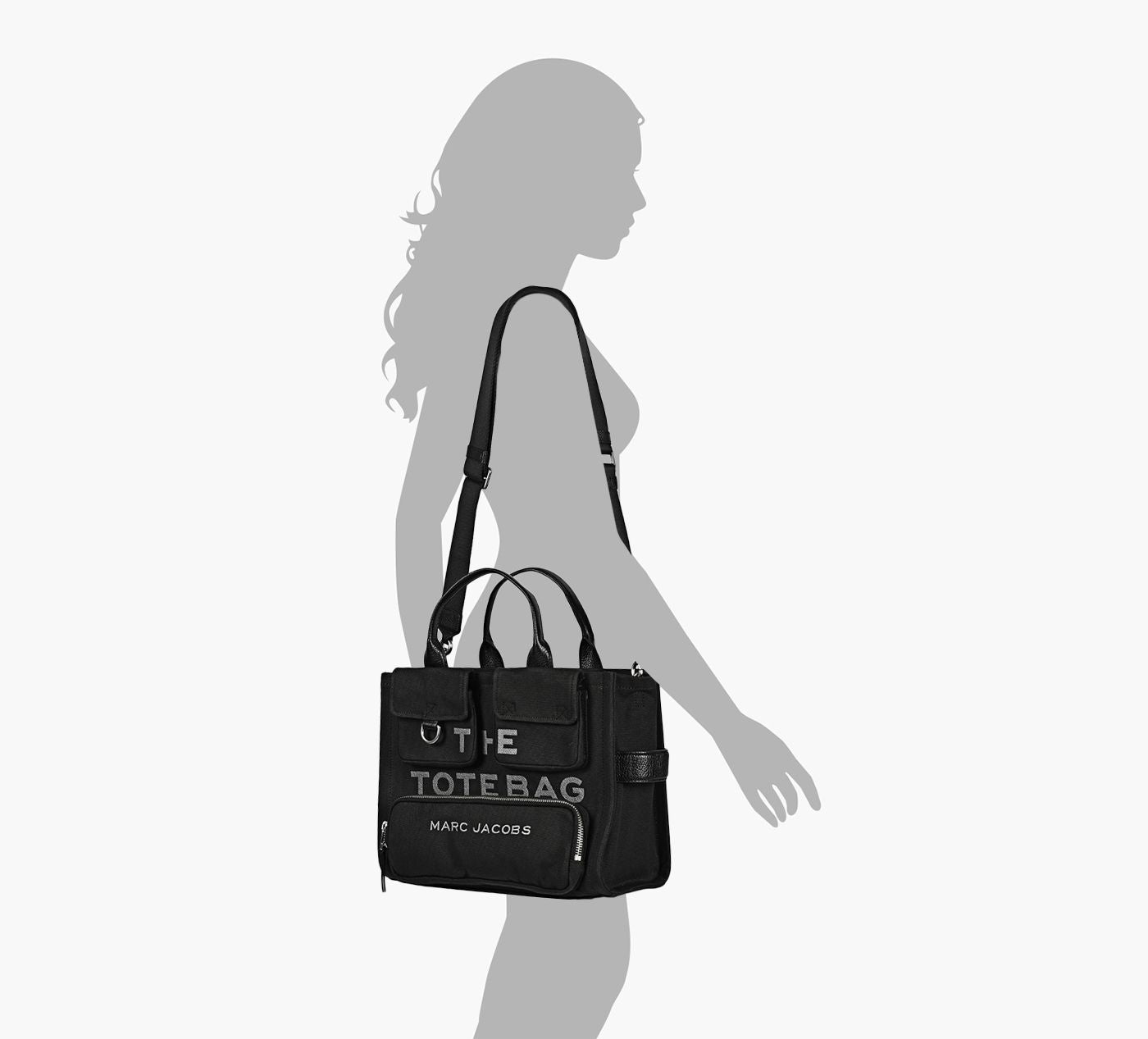 MARC JACOBS THEMEDIUMTOTECARGO in BLACK view 2
