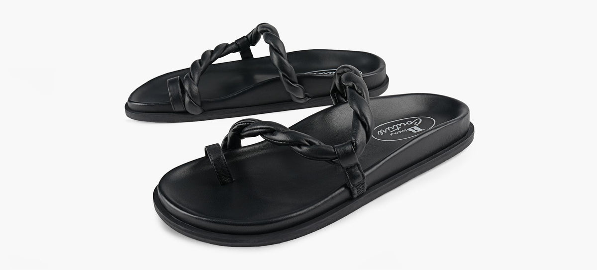 BROWNS COUTURE WISTERIASANDAL in BLACK view 4