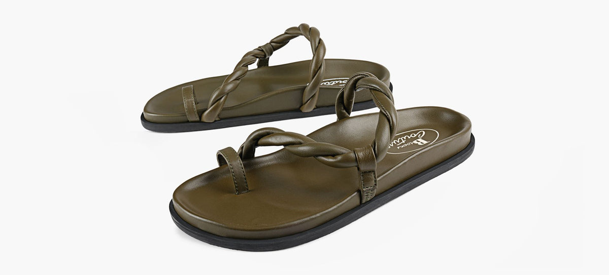 BROWNS COUTURE WISTERIASANDAL in KHAKI view 4