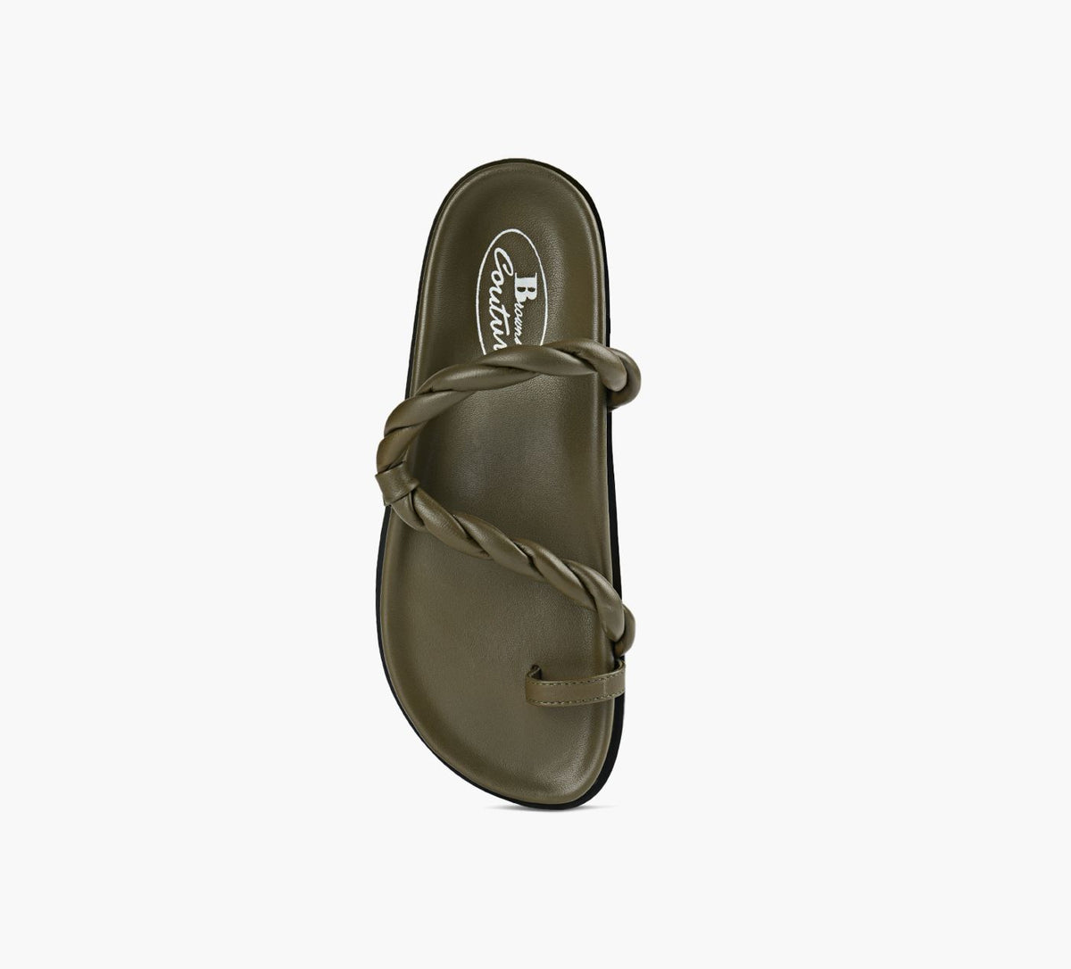 BROWNS COUTURE WISTERIASANDAL in KHAKI view 1c
