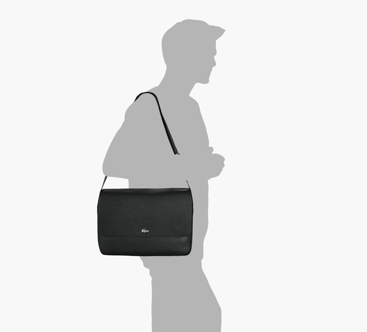 LACOSTE SACMESSAGER en NOIR vue 2