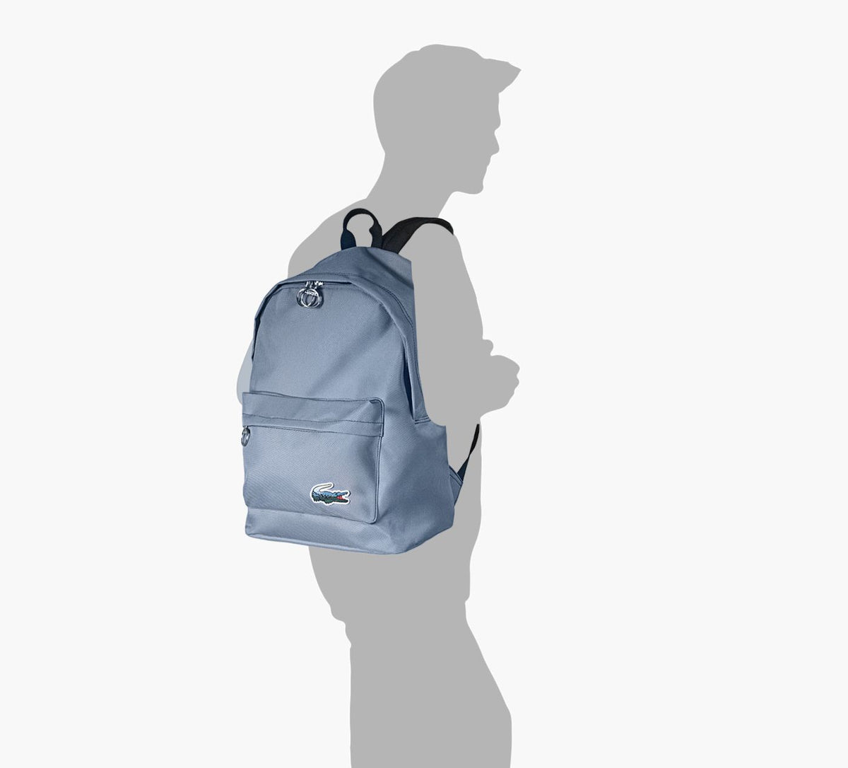 LACOSTE LANDSCAPECROCODILEBACKPACK in BLUE view 1c