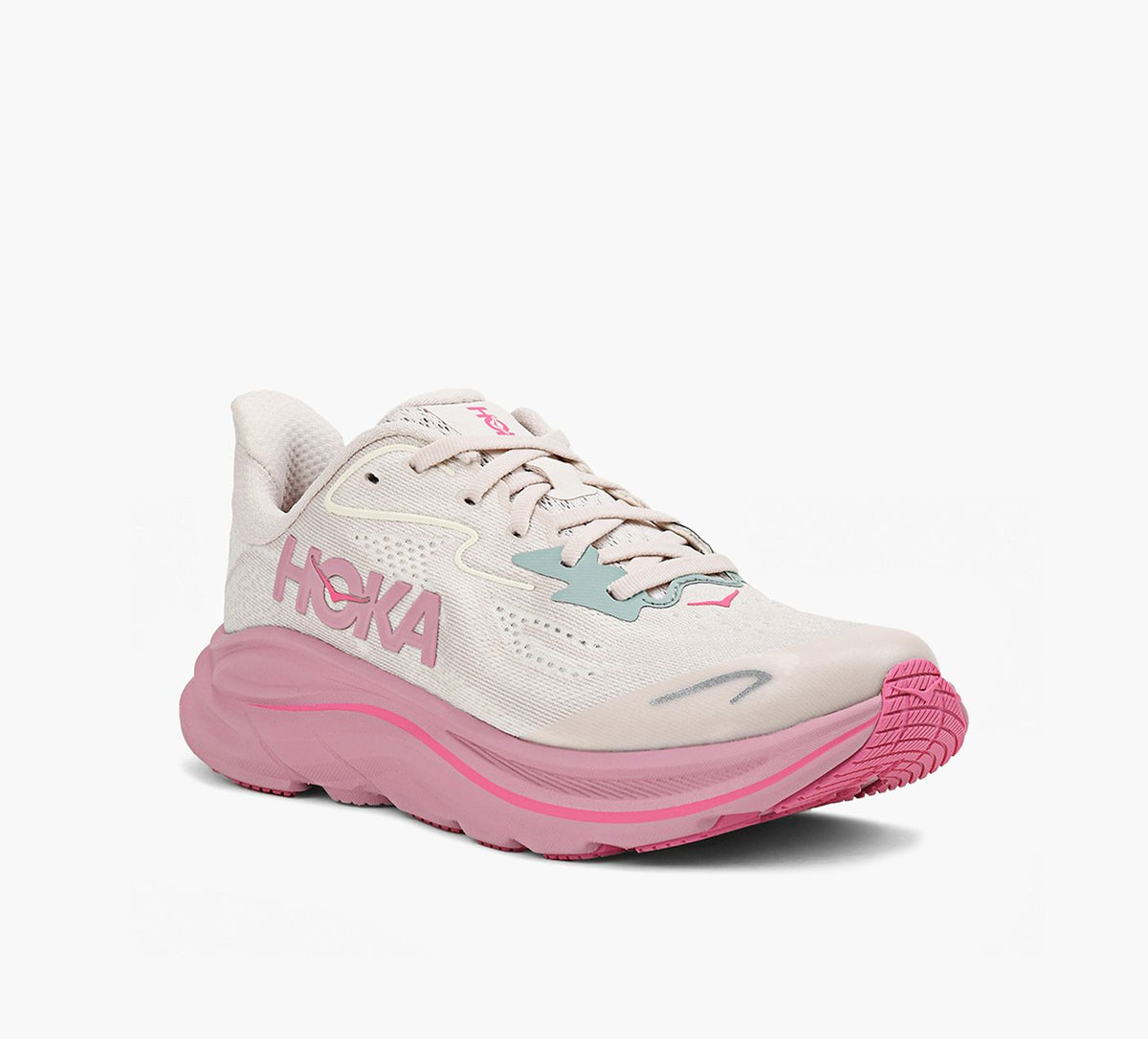 HOKA CLIFTON10 en ROSE PALE vue 2