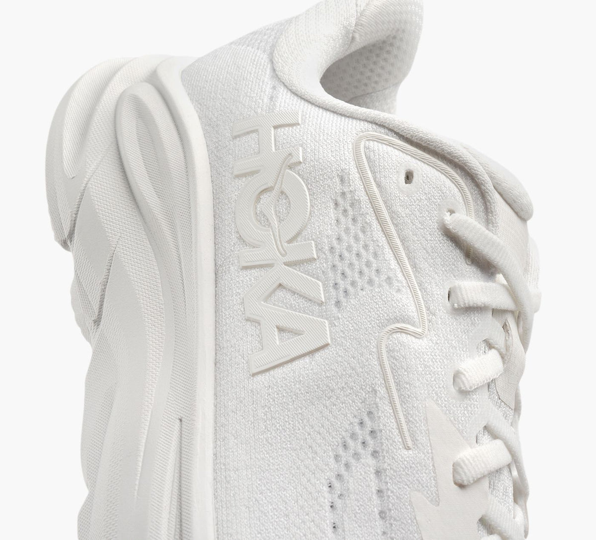 HOKA CLIFTON10 in WHITE view 1b