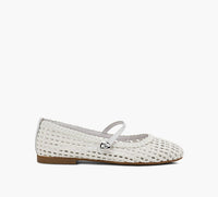 WISHBONE ZINAWOVENFLATMJ in WHITE