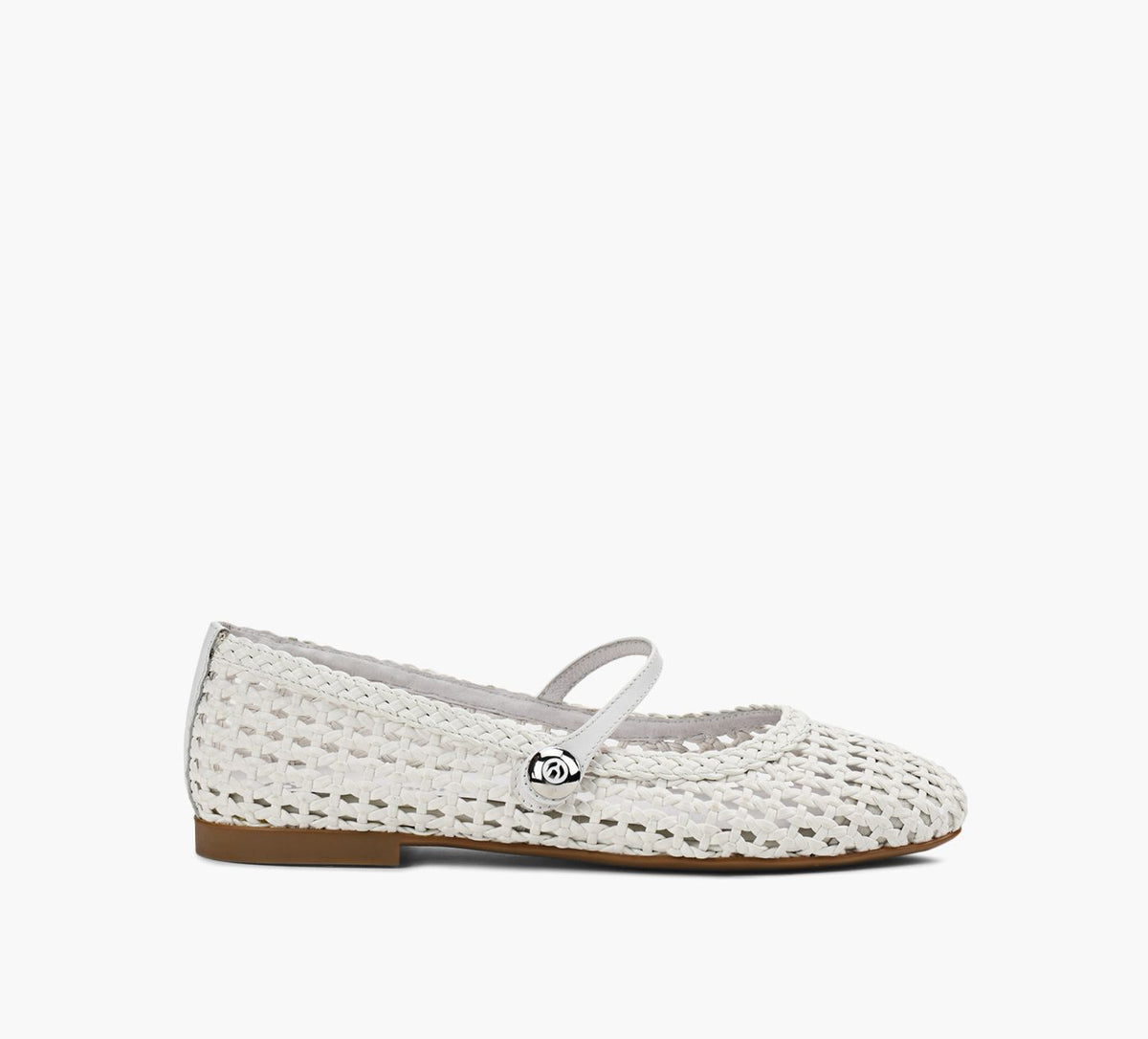 WISHBONE ZINAWOVENFLATMJ in WHITE